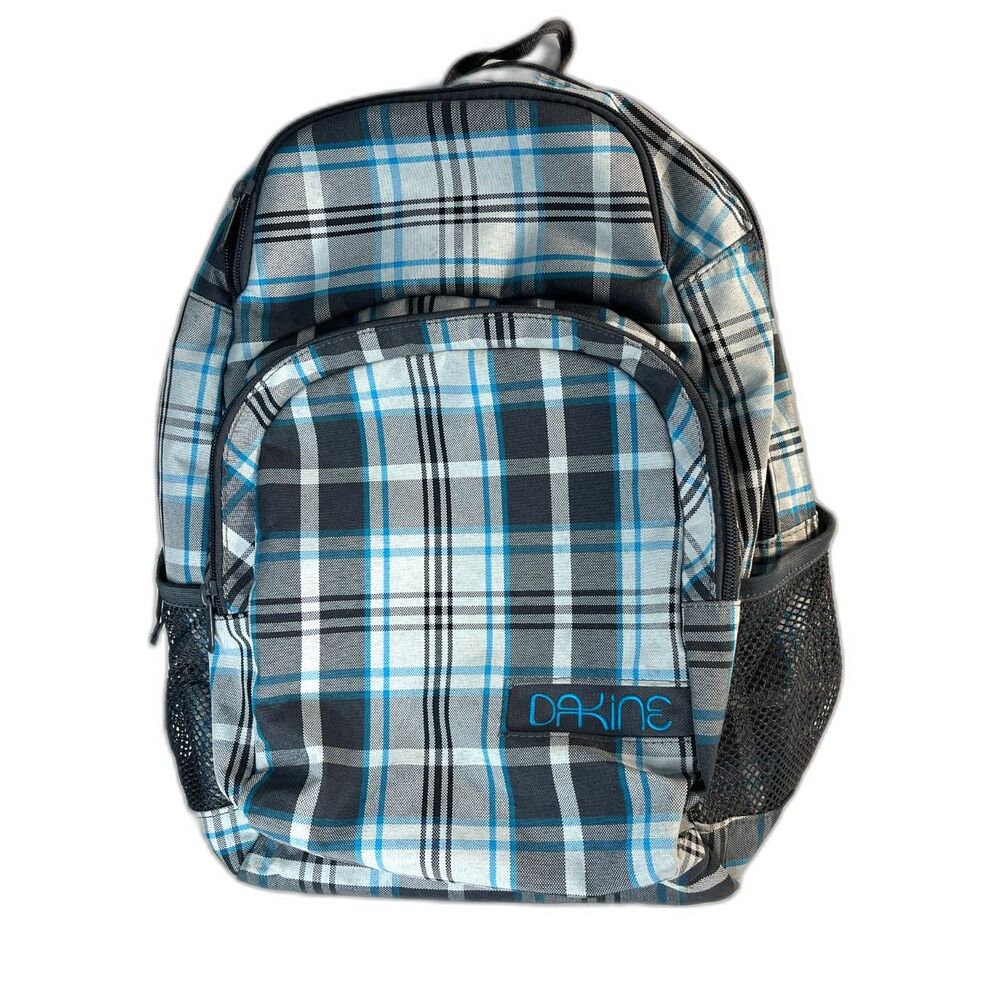 Dakine 26L Dylon Blue Grey Plaid 14" Laptop Sleeve Organizer Backpack